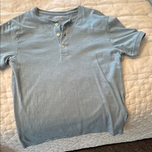 Light Blue Men's Henley Shirt by J. Crew